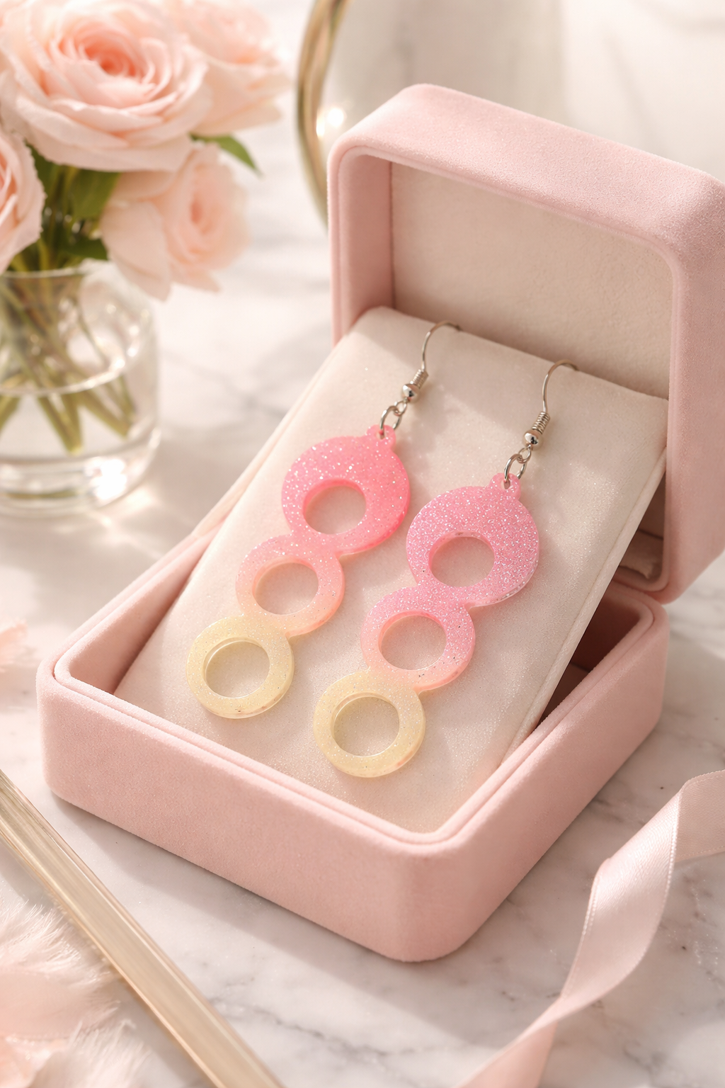 Pendientes de resina